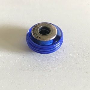 Blue Ribbed Pandora Charm